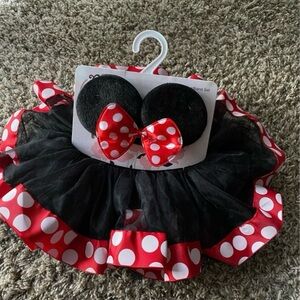 Disney Sets Infant Minnie Tutu with Minnie Ears head Band  Minnie Beanie & Socks